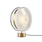 Orbital Table Lamp - Light Patina Brass / Polaris White