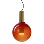 Phenomena Small Globe Pendant - Gold / Ferrari Red