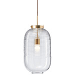 Lantern Pendant - Patina Gold / Clear