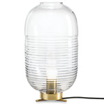Lantern Table Lamp - Patina Gold / Clear