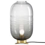 Lantern Table Lamp - Patina Gold / Smoke Grey