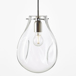 Soap Pendant - Brushed Silver / Clear