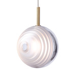 Bright Star Pendant - Brushed Gold / White