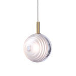 Bright Star Pendant - Brushed Gold / White