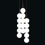 Abacus 3-Light Multi Light Pendant - White / Opal