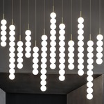 Abacus Linear Multi Light Pendant - White / Opal