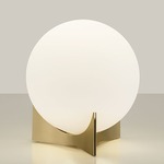 Oscar Table Lamp - Gold Plate / Satin White