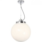 Globe Pendant - Chrome / Opal