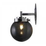 Globe Wall Sconce - Polished Chrome / Anthracite