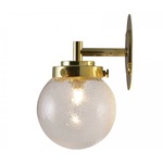 Globe Wall Sconce - Polished Brass / Seedy Clear