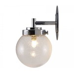 Globe Wall Sconce - Polished Chrome / Seedy Clear