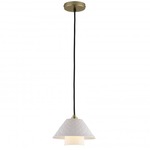 Oxford Double Pendant - Satin Brass / Natural White