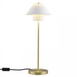 Oxford Double Table Lamp - Satin Brass / Natural White