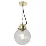 Globe Pendant - Brass / Seedy Clear