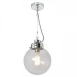 Globe Pendant - Chrome / Seedy Clear