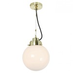 Globe Pendant - Brass / Opal