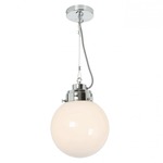 Globe Pendant - Chrome / Opal