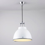 Titan Size 1 Pendant with Etched Glass Diffuser - White / Etched Glass