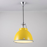 Titan Size 1 Pendant with Etched Glass Diffuser - Yellow / Etched Glass