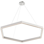 MIYO Nova Up/Down Suspension with Center Feed Power - Satin Nickel / No Louver