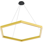 MIYO Nova Up/Down Suspension with Center Feed Power - Satin Brass / No Louver