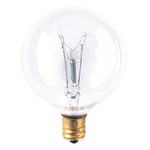 G16.5 Candelabra Base Globe 25W 120V 40-PACK - Clear