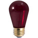 S14 Med Base Filament Specialty Bulb 11W 130V 25-PACK - Red