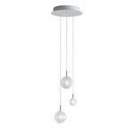 Dark & Bright Star Chandelier - White / Anthracite / White