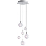 Dark & Bright Star Chandelier - White / Anthracite / White