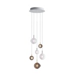 Dark & Bright Star Chandelier - White / Anthracite / Brushed Gold / Cigar / White