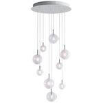 Dark & Bright Star Chandelier - White / Anthracite / White