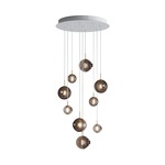 Dark & Bright Star Chandelier - White / Brushed Gold / Cigar