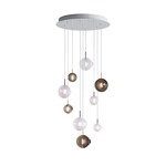 Dark & Bright Star Chandelier - White / Anthracite / Brushed Gold / Cigar / White