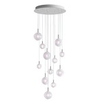 Dark & Bright Star Chandelier - White / Anthracite / White