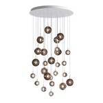 Dark & Bright Star Chandelier - White / Anthracite / Brushed Gold / Cigar