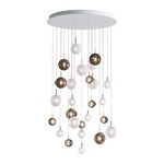 Dark & Bright Star Chandelier - White / Anthracite / Brushed Gold / Cigar / White