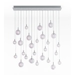 Dark & Bright Star Linear Chandelier - White / Anthracite / White