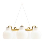 VL Ring Crown Multi Pendant - Polished Brass / Opal