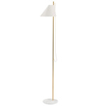 Yuh Floor Lamp - White / Brass