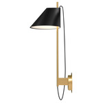 Yuh Wall Sconce - Black / Brass