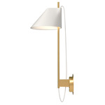 Yuh Wall Sconce - White / Brass