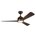 Incus Ceiling Fan with Light - Satin Natural Bronze / Satin Natural Bronze