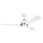Incus Ceiling Fan with Light - White / White