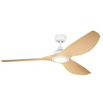 Imari Ceiling Fan with Light - Matte White / Light Oak