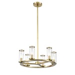 Revolve Chandelier - Natural Brass / Clear