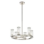 Revolve Chandelier - Polished Nickel / Clear