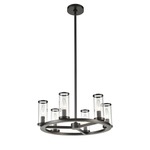 Revolve Chandelier - Urban Bronze / Clear