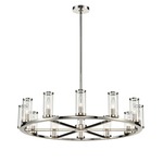 Revolve Chandelier - Polished Nickel / Clear