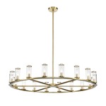 Revolve Chandelier - Natural Brass / Clear