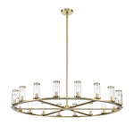 Revolve Chandelier - Natural Brass / Clear